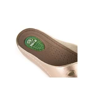 Muya Cyrus Anatomik Taban Jel Destekli Topuk Dikeni Dört Mevsim Kadın Terlik - Platin - 38