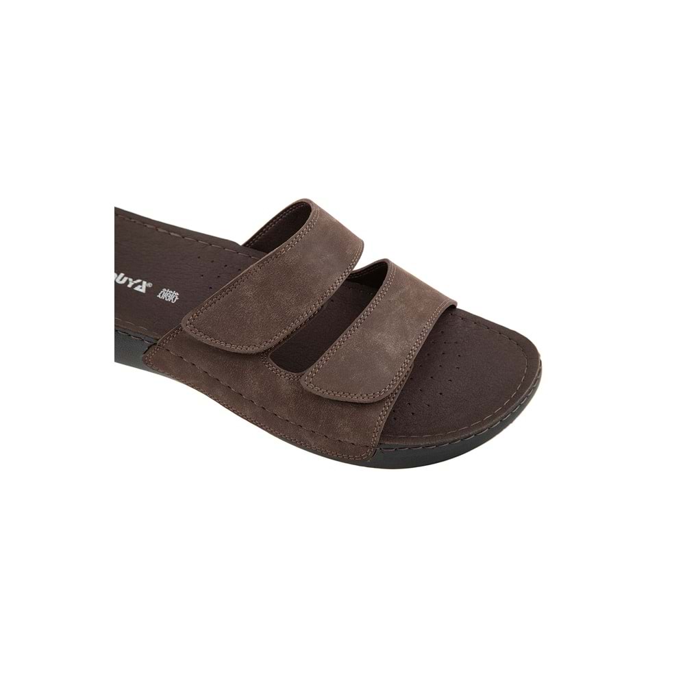 Muya Luwih Anatomik Taban Dört Mevsim Erkek Terlik - Kahverengi - 45