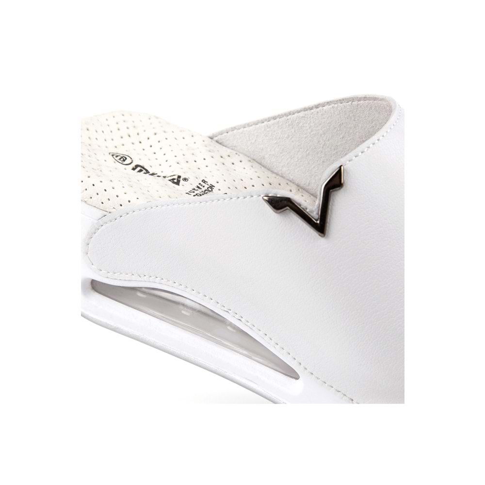 Muya Aero Anatomik Air Max Tabanlı Topuk Dikeni Kadın Terlik - Beyaz - 39