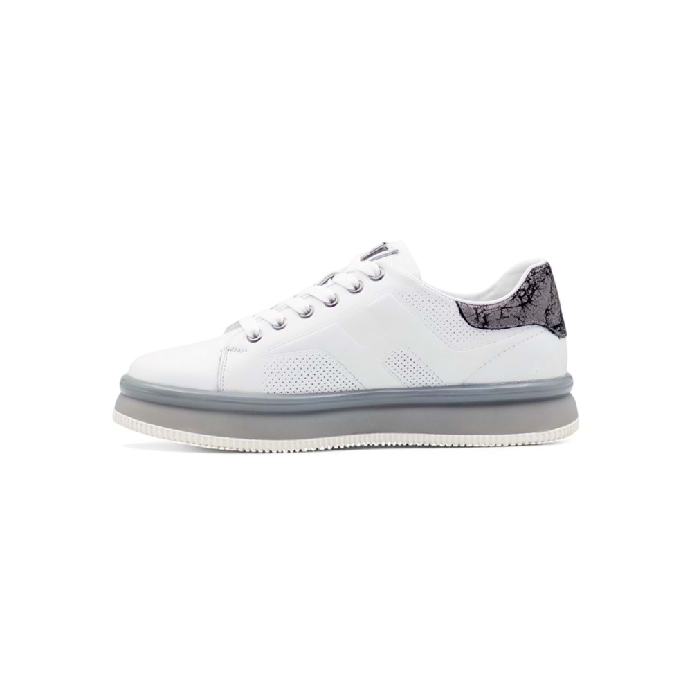 VOYAGER M030 ERKEK HAKİKİ DERİ SNEAKER - BEYAZ - 41