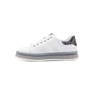 VOYAGER M030 ERKEK HAKİKİ DERİ SNEAKER - BEYAZ - 41