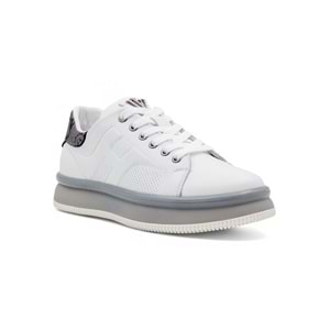 VOYAGER M030 ERKEK HAKİKİ DERİ SNEAKER - BEYAZ - 41