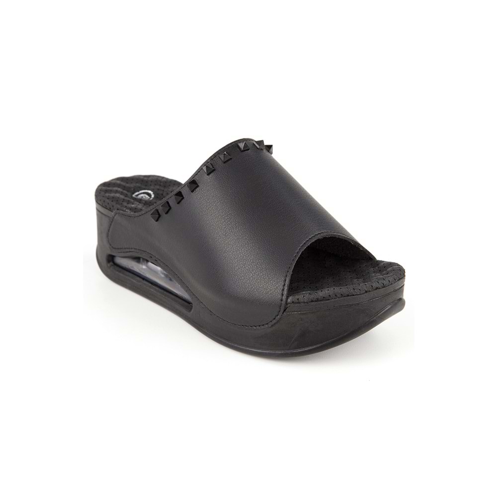 Muya Gema Anatomik Air Max Tabanlı Topuk Dikeni Kadın Terlik - Siyah - 37