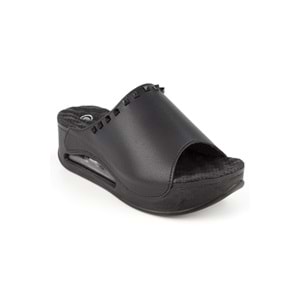 Muya Gema Anatomik Air Max Tabanlı Topuk Dikeni Kadın Terlik - Siyah - 37