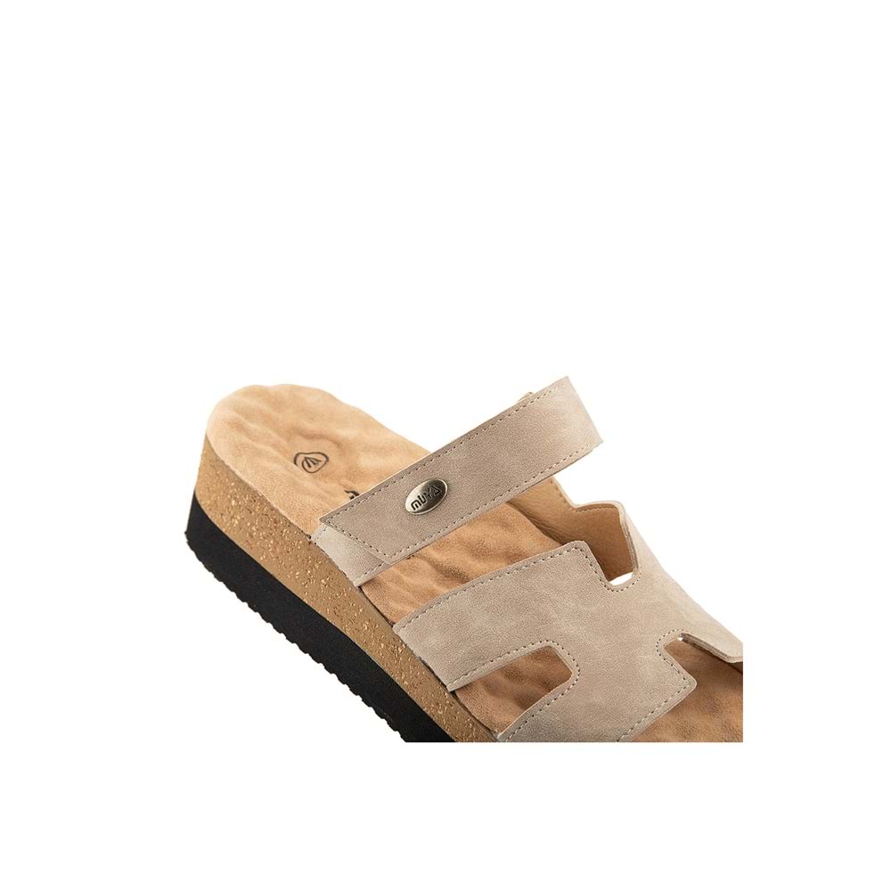 Muya Paia Anatomik Taban Topuk Dikeni Kadın Terlik - Krem - 36