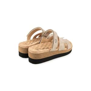 Muya Paia Anatomik Taban Topuk Dikeni Kadın Terlik - Krem - 36