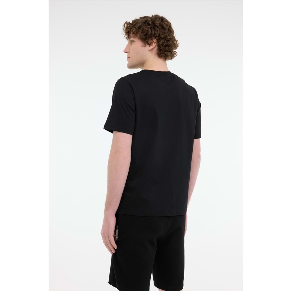 LUMBERJACK ML MESUS 11URBNG2022 5FX ERKEK KISA KOL TİŞÖRT - SİYAH - L