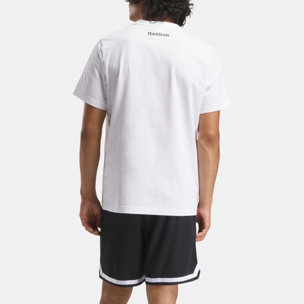 REEBOK BASKETBALL ERKEK KISA KOL TİŞÖRT - BEYAZ - L