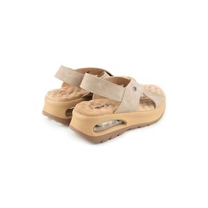 Muya Nwanwa Anatomik Air Max Tabanlı Topuk Dikeni Kadın Sandalet - Krem - 40