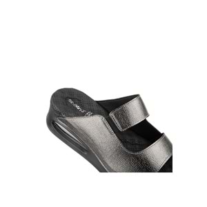 Muya Beso Anatomik Air Max Tabanlı Topuk Dikeni Kadın Terlik - Platin - 40