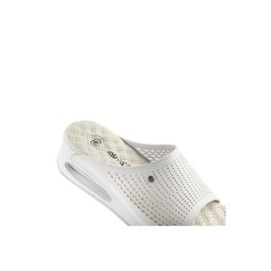 Muya Rive Anatomik Air Max Tabanlı Topuk Dikeni Kadın Terlik - Beyaz - 40