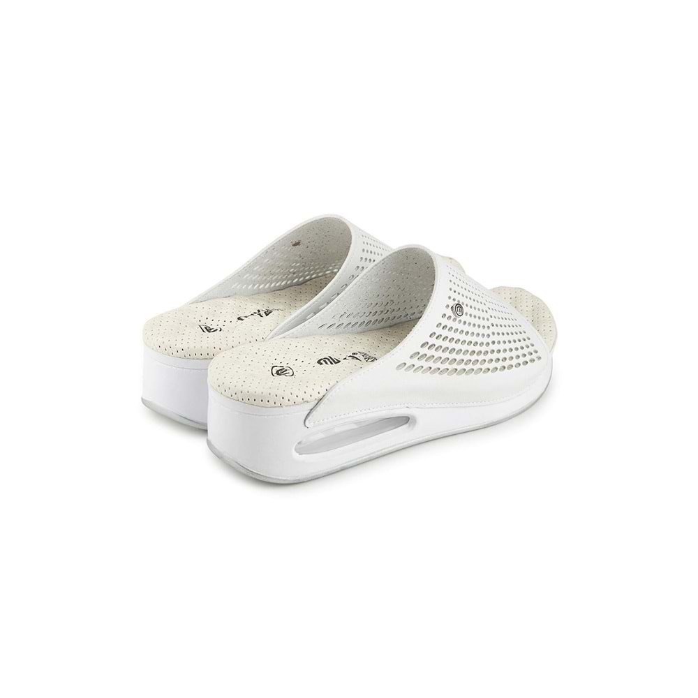 Muya Rive Anatomik Air Max Tabanlı Topuk Dikeni Kadın Terlik - Beyaz - 40