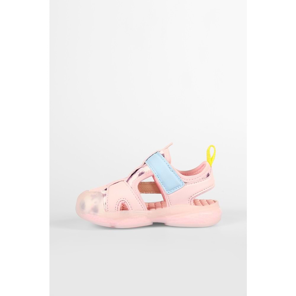 VİCCO LİVE IŞIKLI KIZ BEBEK SANDALET - PUDRA - 22
