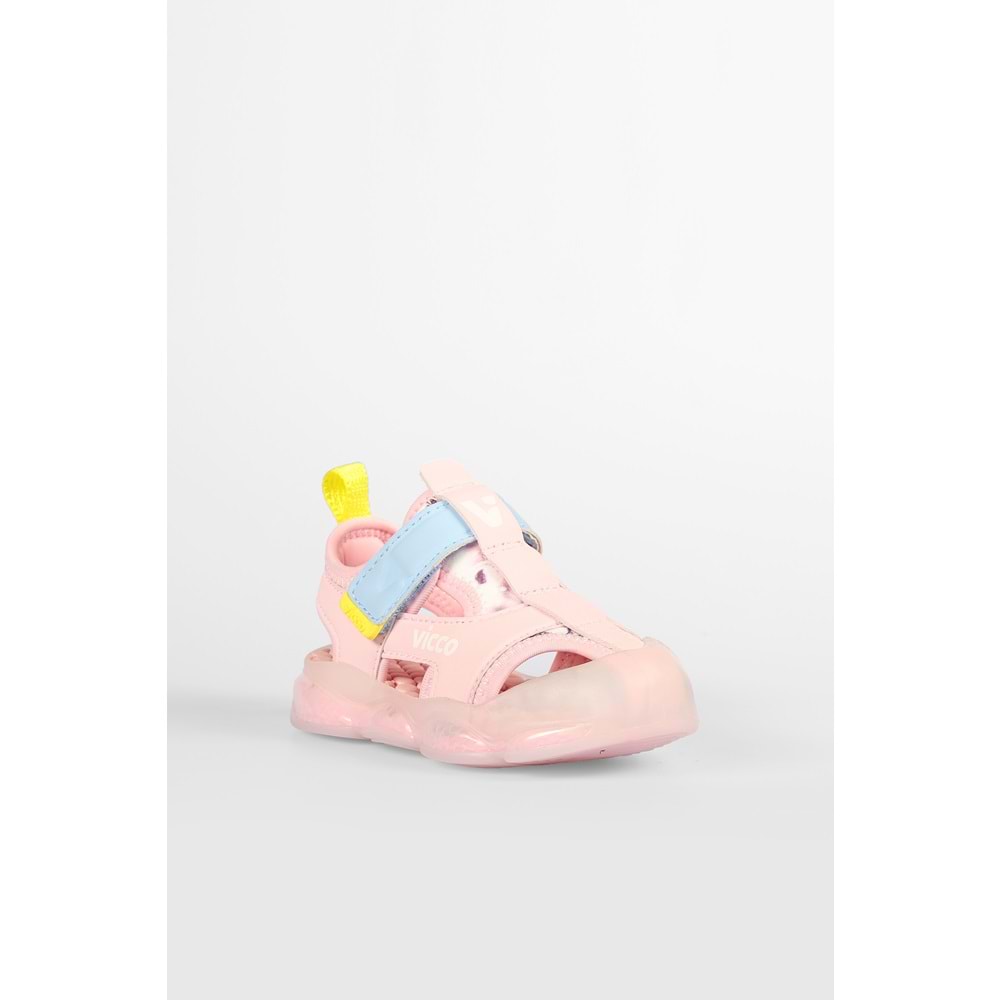 VİCCO LİVE IŞIKLI KIZ BEBEK SANDALET - PUDRA - 22