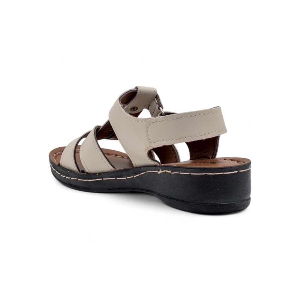 POLERO 14824 KADIN SANDALET - KREM - 38