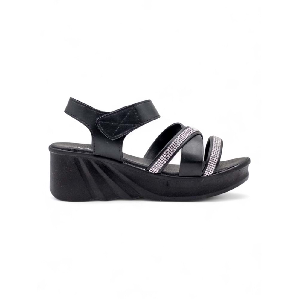 VOGA 2100-198 KADIN SANDALET - SİYAH - 37