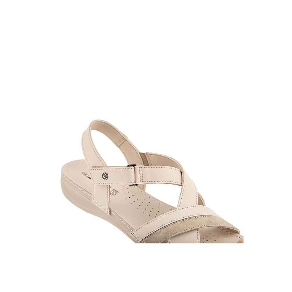 Muya Millal Anatomik Taban Kadın Sandalet - Krem - 40