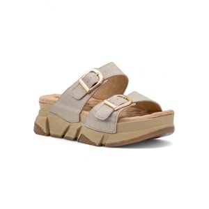 Muya Kiirus Anatomik Taban Topuk Dikeni Kadın Terlik - Bej - 40