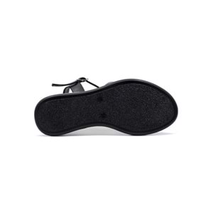 BERK POLİ TABAN TAŞLI KADIN SANDALET - SİYAH - 39