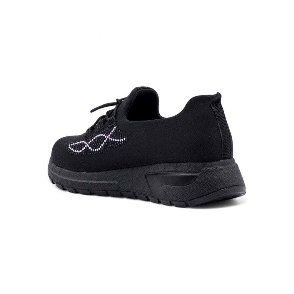 BERK TAŞLI STREÇ KADIN GÜNLÜK AYAKKABI - SİYAH - 36