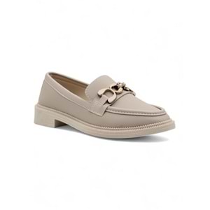 ATÖLYE TOKALI GÜNLÜK KADIN LOAFER AYAKKABI - KREM - 40