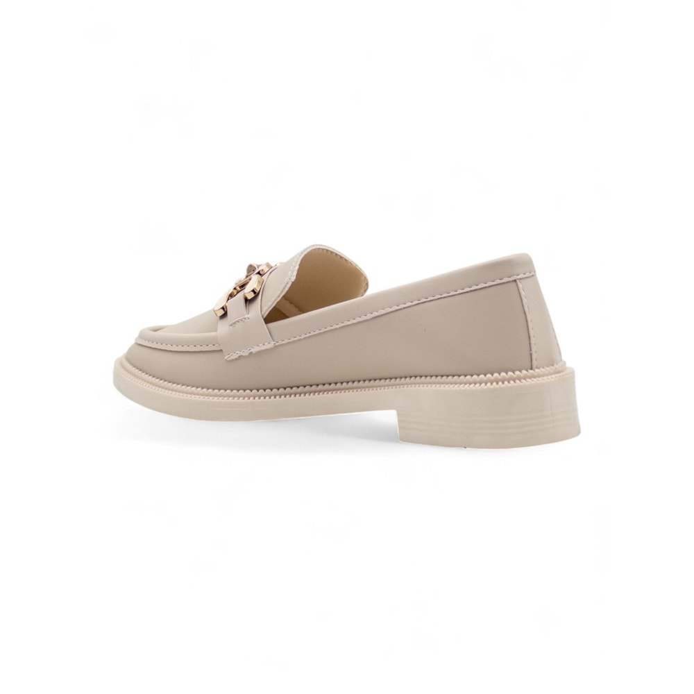 ATÖLYE TOKALI GÜNLÜK KADIN LOAFER AYAKKABI - KREM - 40