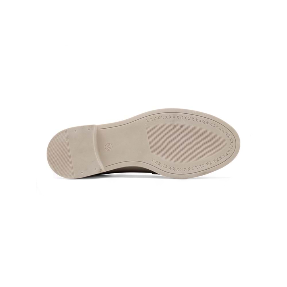ATÖLYE TOKALI GÜNLÜK KADIN LOAFER AYAKKABI - KREM - 40