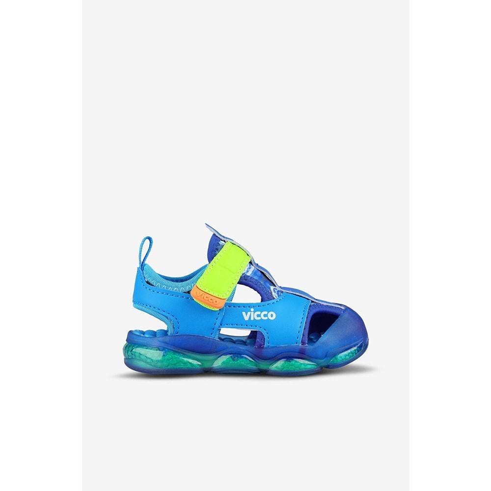 VİCCO LİVE IŞIKLI ERKEK BEBEK SANDALET - SAKS - 22