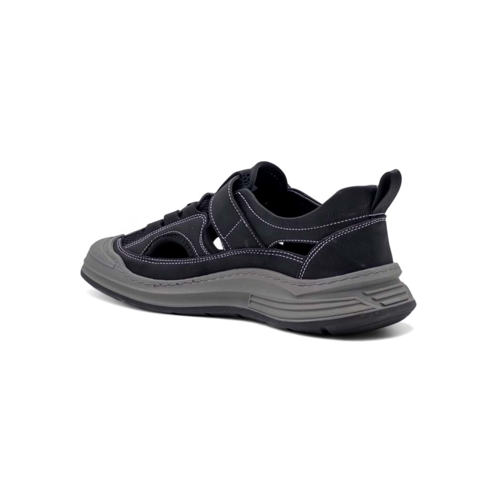 VOYAGER E098 HAKİKİ DERİ ERKEK SANDALET - SİYAH - 42