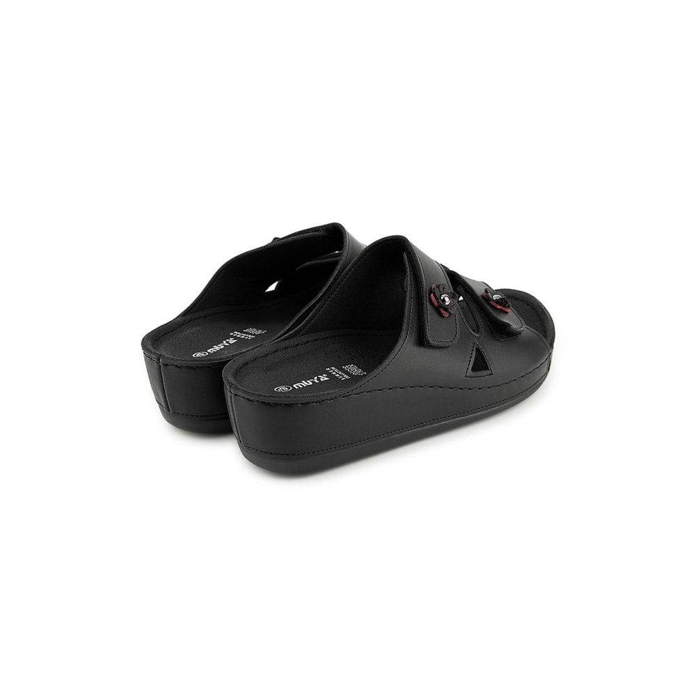 Muya Purita Anatomik Taban Dört Mevsim Kadın Terlik - Siyah - 40