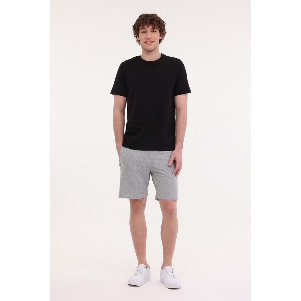 LUMBERJACK MB CT102 C NK T-SH 5FX ERKEK KISA KOL TİŞÖRT - SİYAH - M