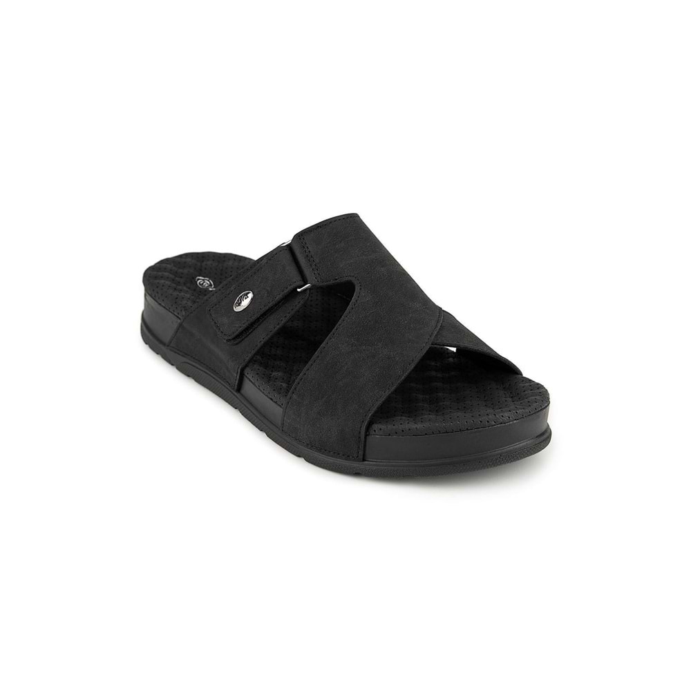 Muya Orka Anatomik Taban Topuk Dikeni Erkek Terlik - Siyah - 40