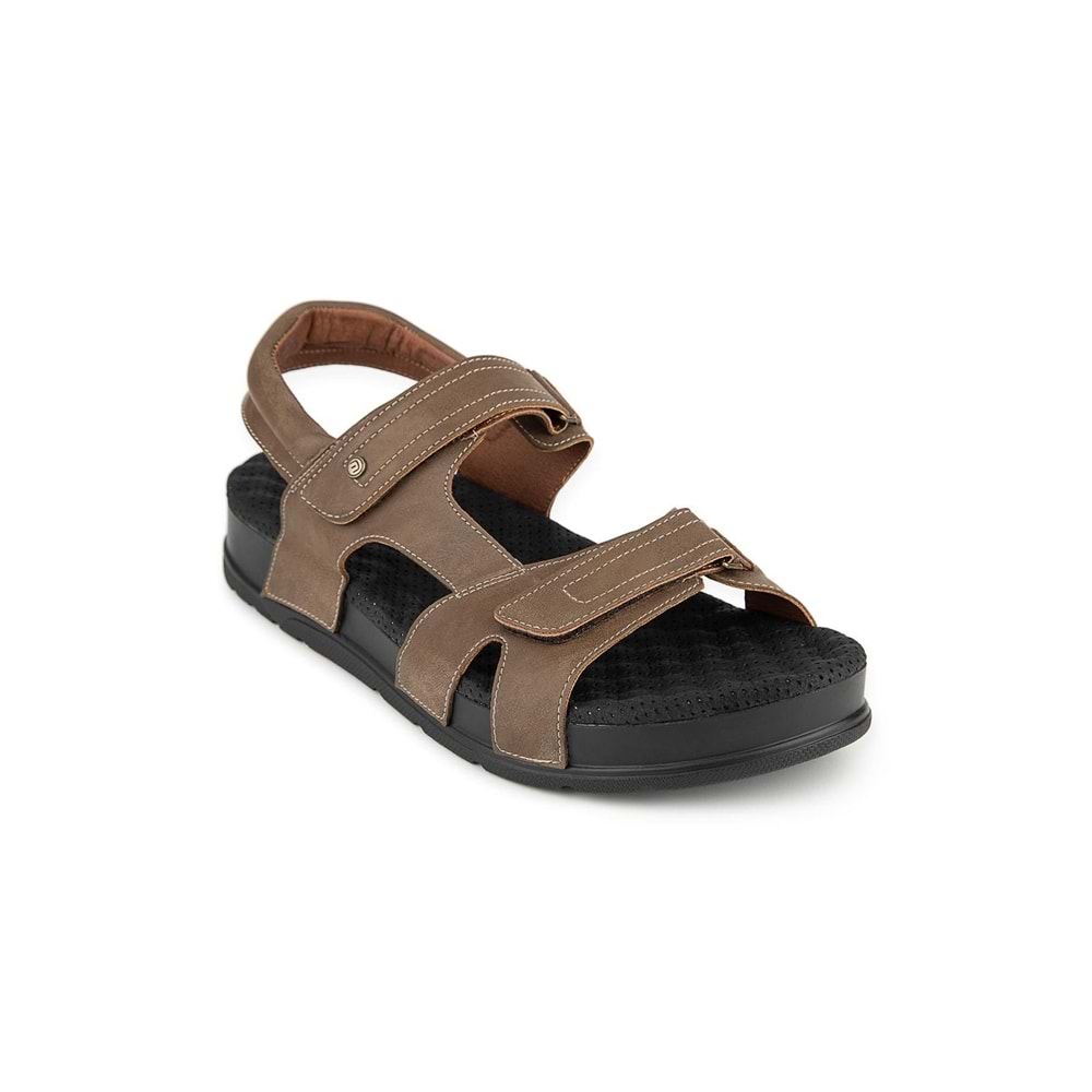 Muya Sagrado Anatomik Taban Topuk Dikeni Erkek Sandalet - Vizon - 40