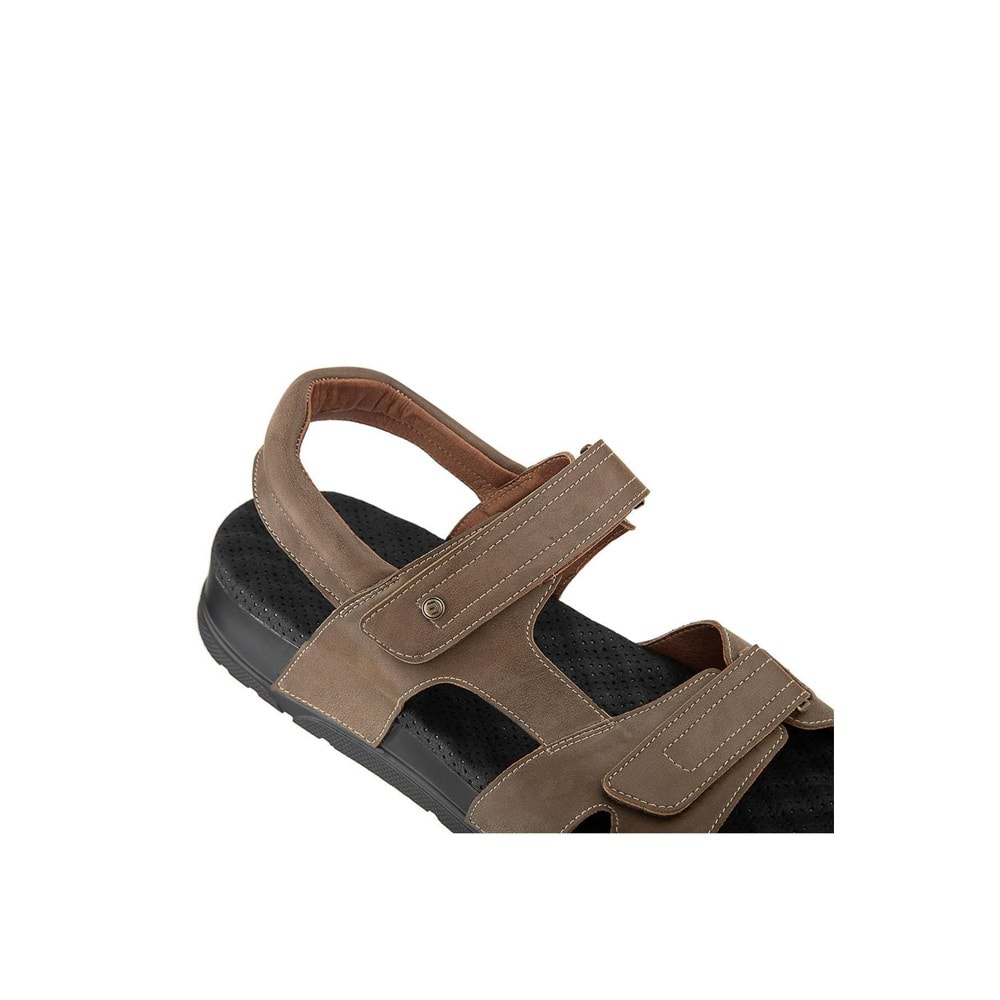Muya Sagrado Anatomik Taban Topuk Dikeni Erkek Sandalet - Vizon - 40