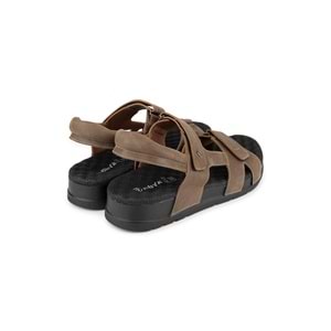 Muya Sagrado Anatomik Taban Topuk Dikeni Erkek Sandalet - Vizon - 40