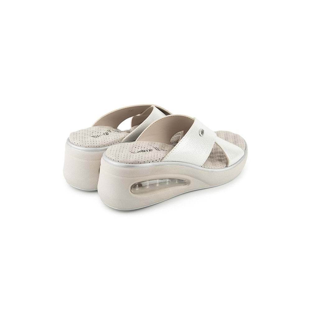 Muya Nap Anatomik Air Max Tabanlı Topuk Dikeni Kadın Terlik - Kırık Beyaz - 40