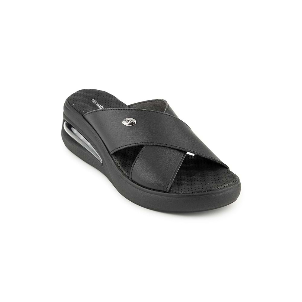 Muya Nap Anatomik Air Max Tabanlı Topuk Dikeni Kadın Terlik - Siyah - 40