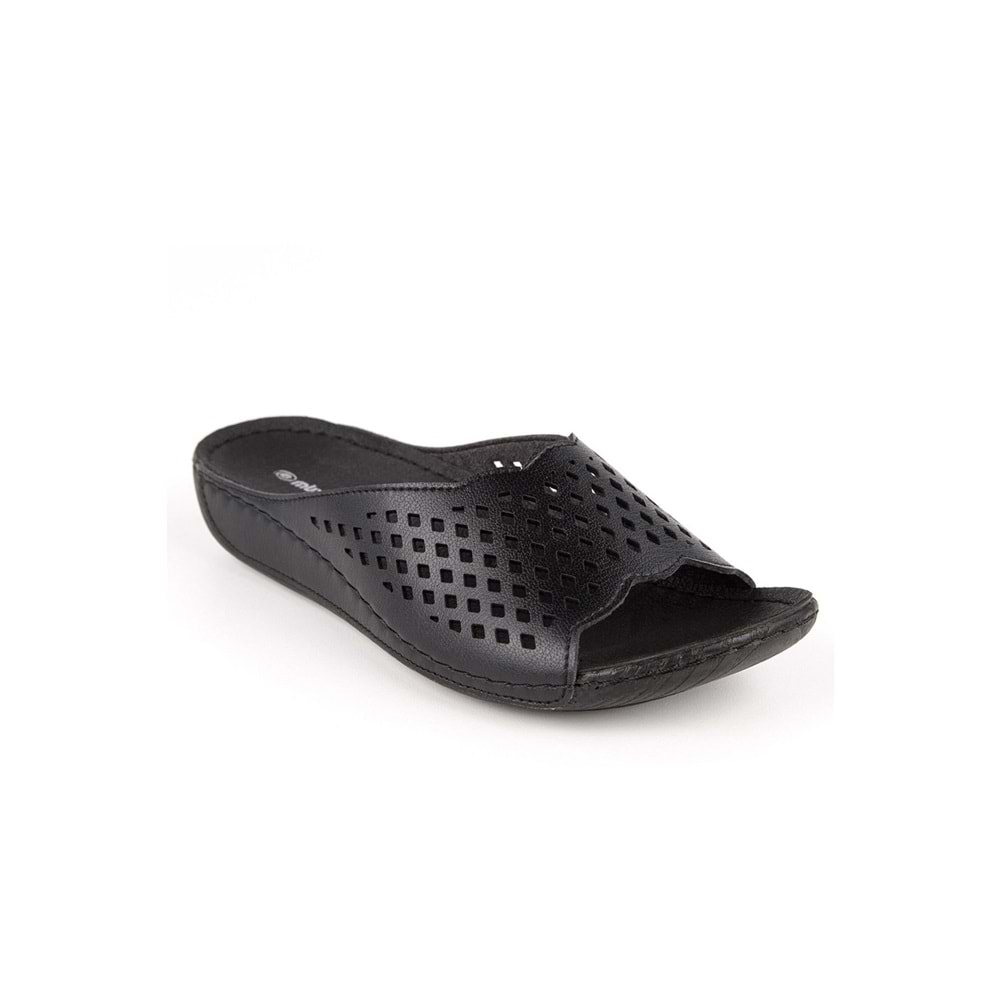 Muya Flynn Anatomik Taban Dört Mevsim Kadın Terlik - Siyah - 37