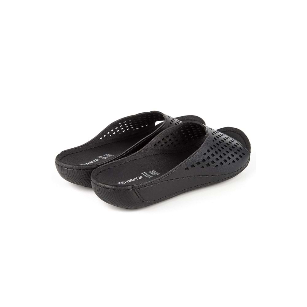 Muya Flynn Anatomik Taban Dört Mevsim Kadın Terlik - Siyah - 37