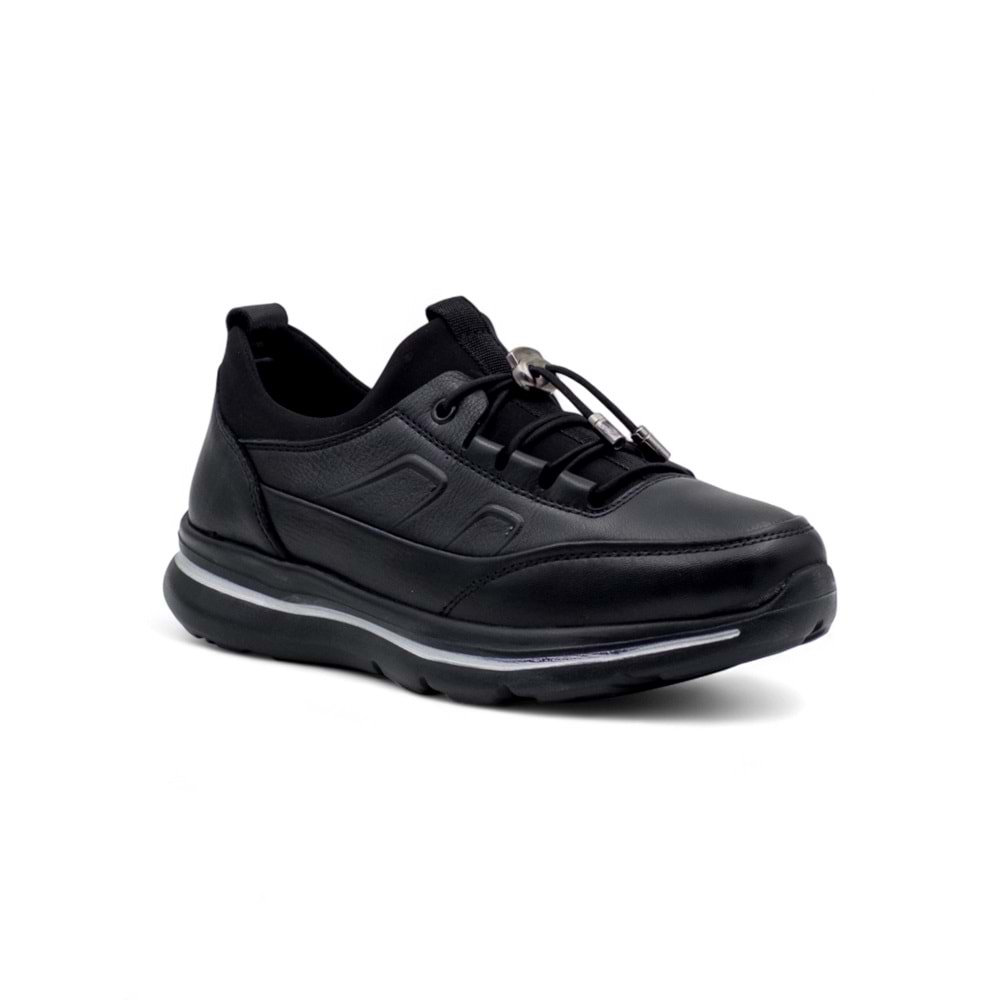 VOYAGER 9733 KADIN HAKİKİ DERİ COMFORT AYAKKABI - SİYAH - 40