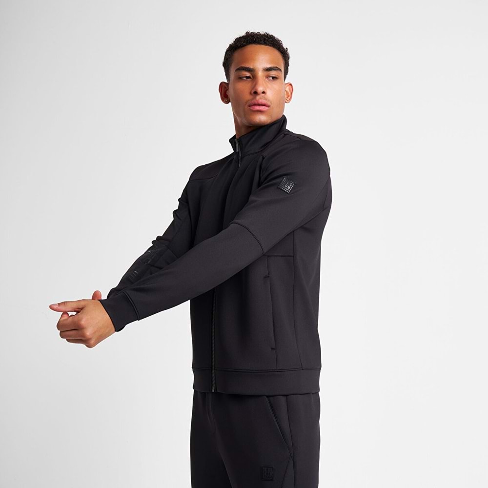 LESCON 25N-1138 ERKEK FERMUARLI SWEATSHİRT - SİYAH - L