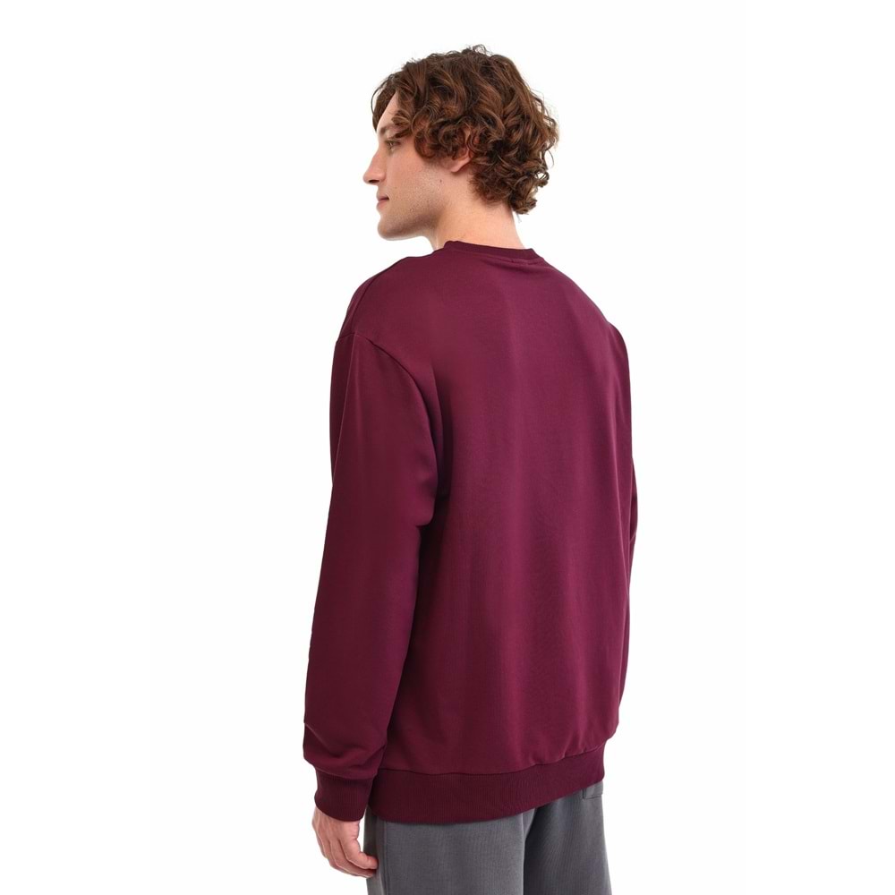 LUMBERJACK MB SN75 C NECK SW 5PR ERKEK SWEATSHİRT - BORDO - L