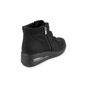 Muya Baie Anatomik Air Max Tabanlı Hakiki Deri Kadın Bot - Siyah - 40