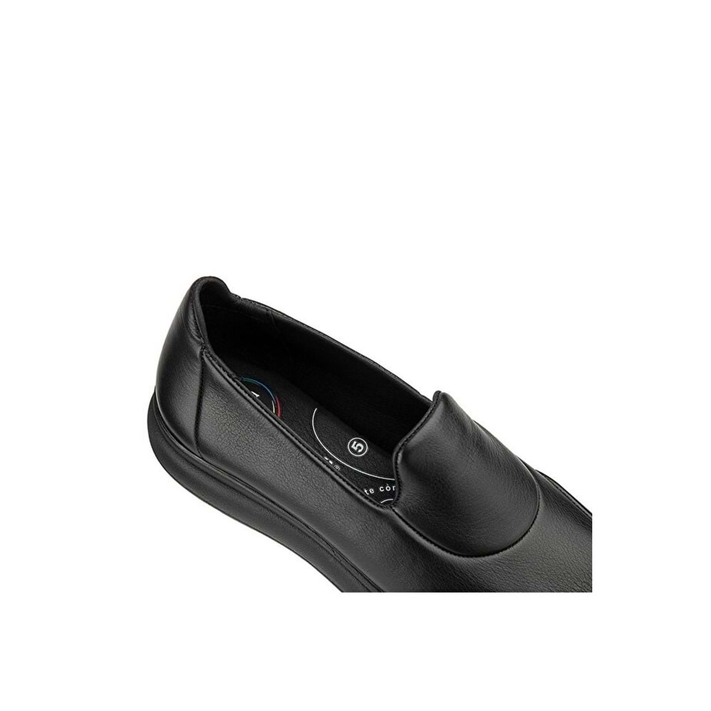 Muya Kaped 6 Nokta Anatomik Taban Topuk Dikeni Hakiki Deri Kadın Ayakkabı - Siyah - 40