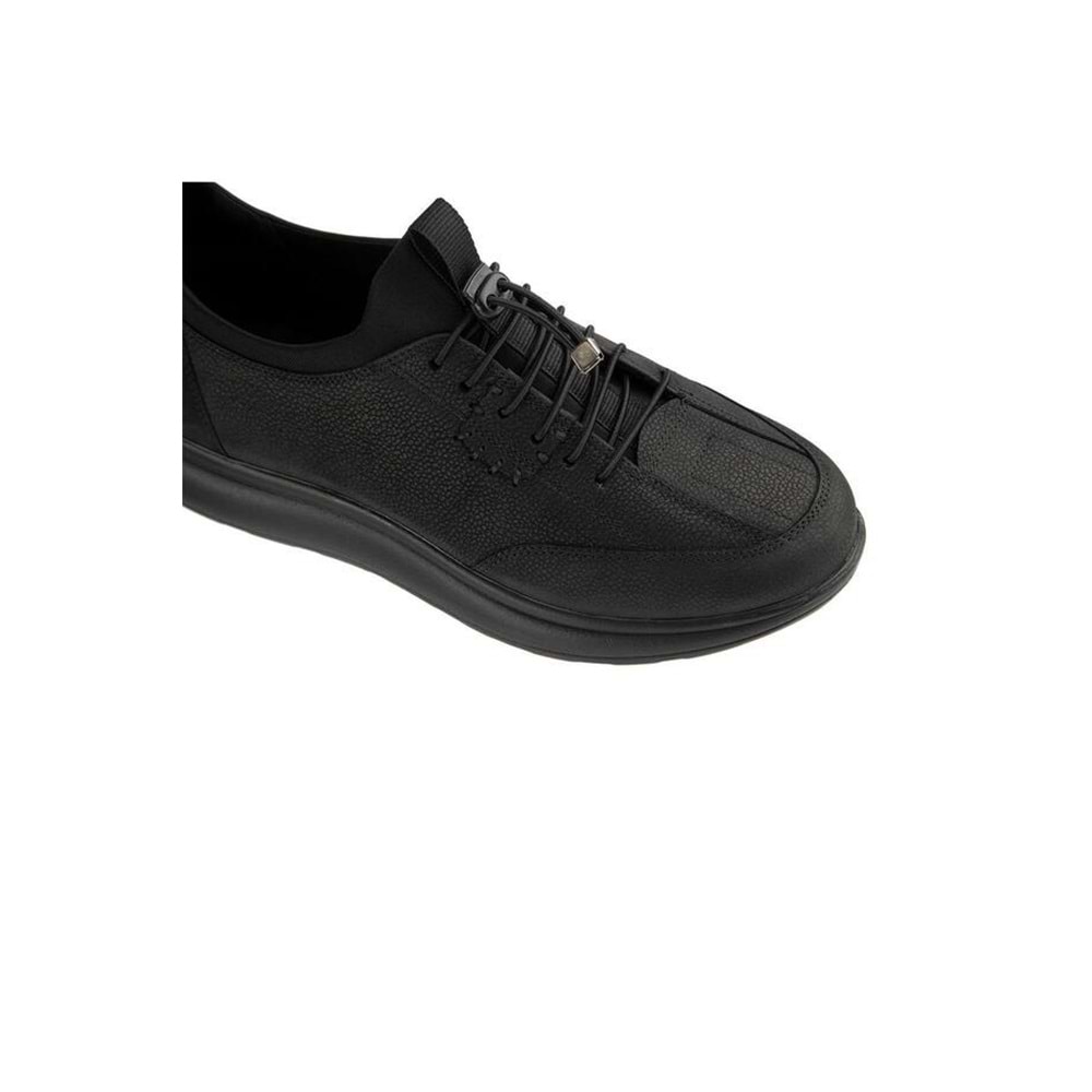 Muya Pukavy Anatomik Taban Hakiki Deri Kadın Ayakkabı - Nubuk Siyah - 40