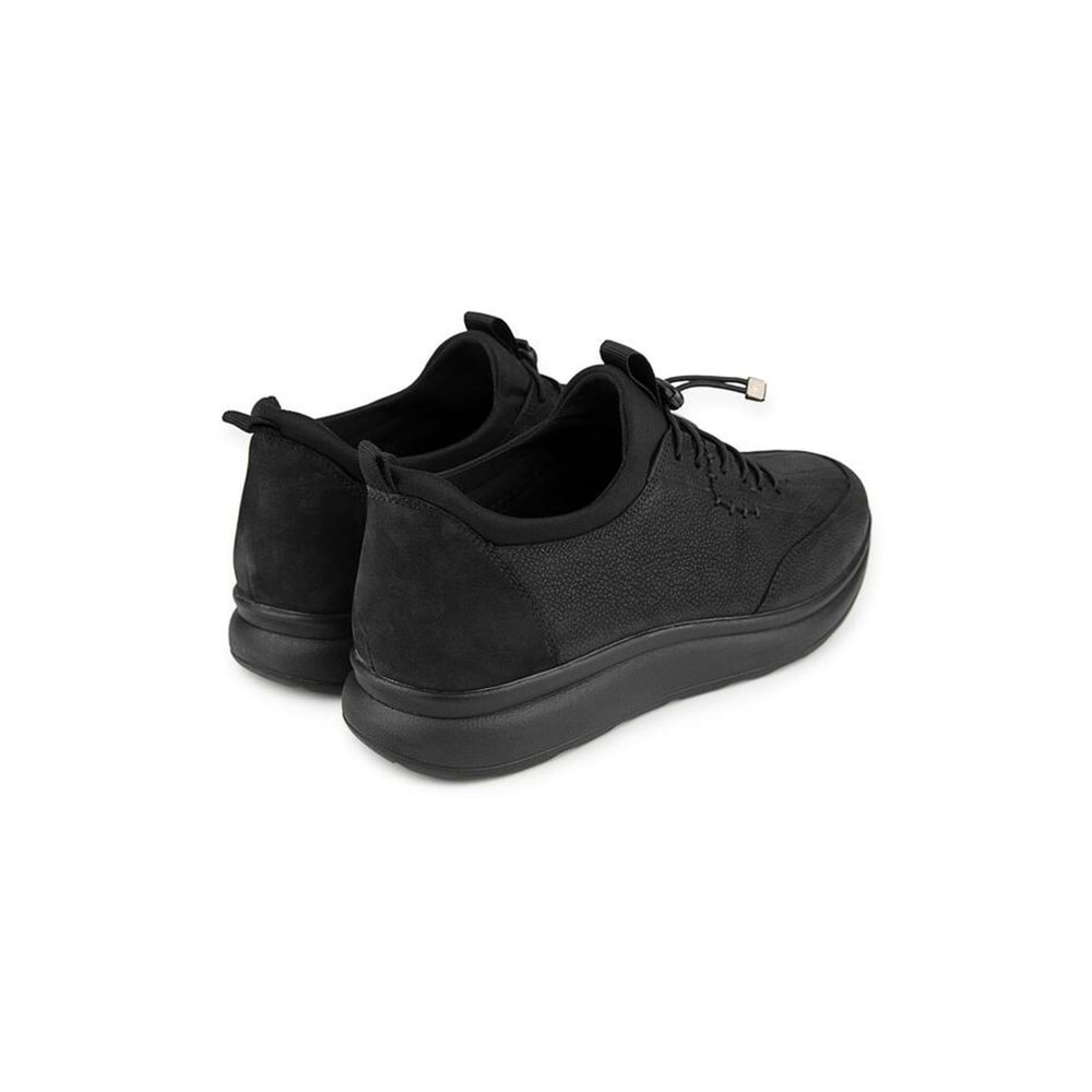 Muya Pukavy Anatomik Taban Hakiki Deri Kadın Ayakkabı - Nubuk Siyah - 40