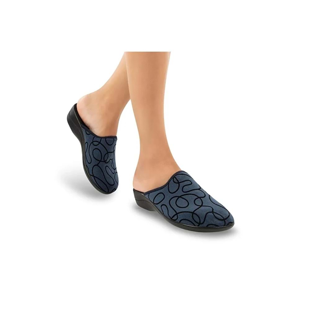 Muya Annie Anatomik Taban Kadın Ev Terliği - Lacivert - 37