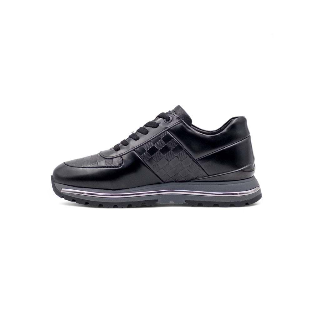 VOYAGER M157 ERKEK HAKİKİ DERİ SNEAKER AYAKKABI - SİYAH - 40