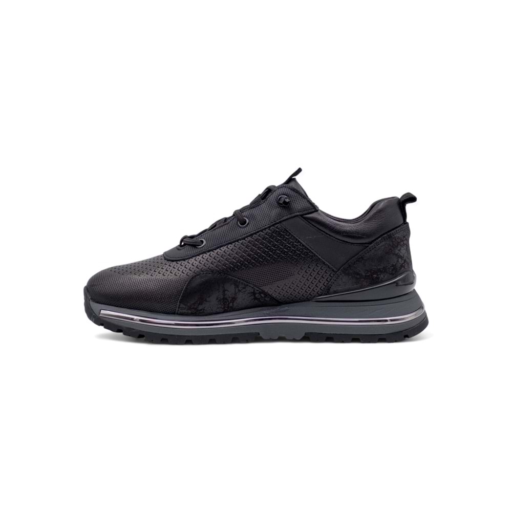 VOYAGER M533 ERKEK HAKİKİ DERİ SNEAKER AYAKKABI - SİYAH - 40