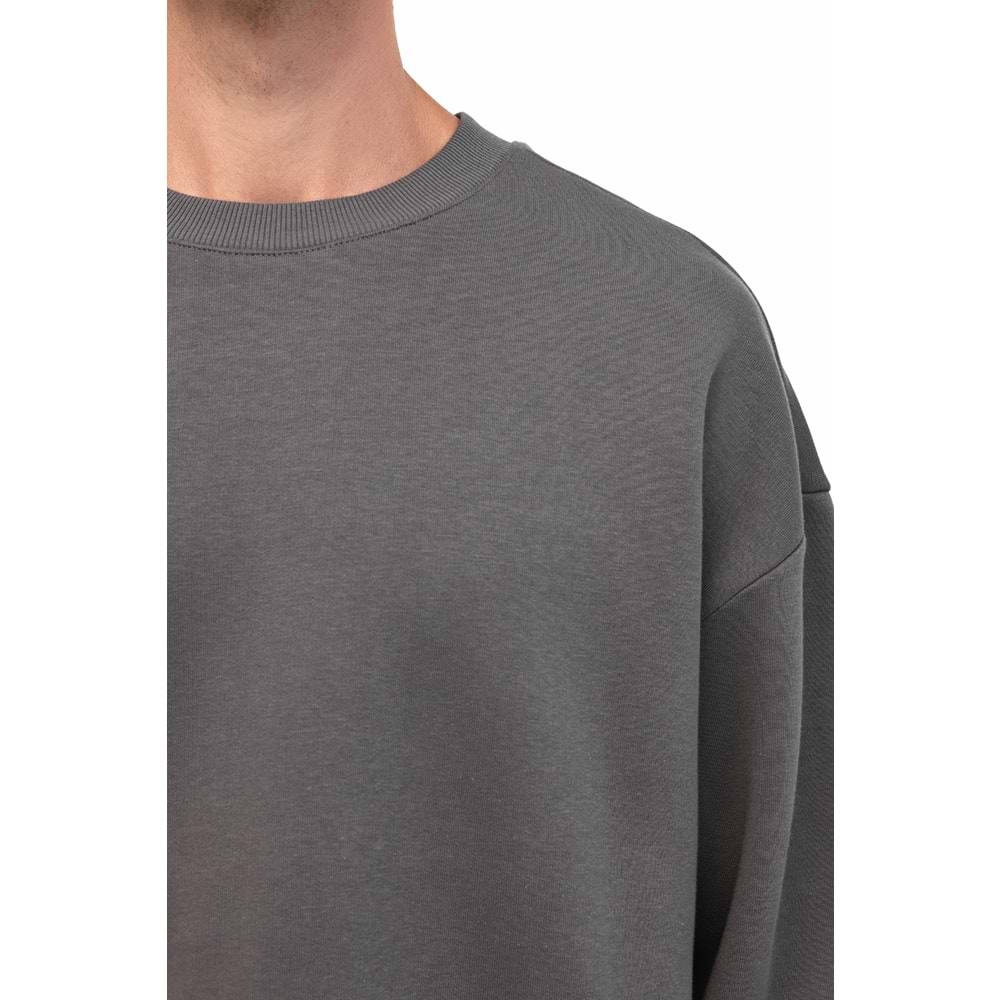 LUMBERJACK MB ROS 16HS108 5PR ERKEK SWEATSHİRT - ANTRASİT - L